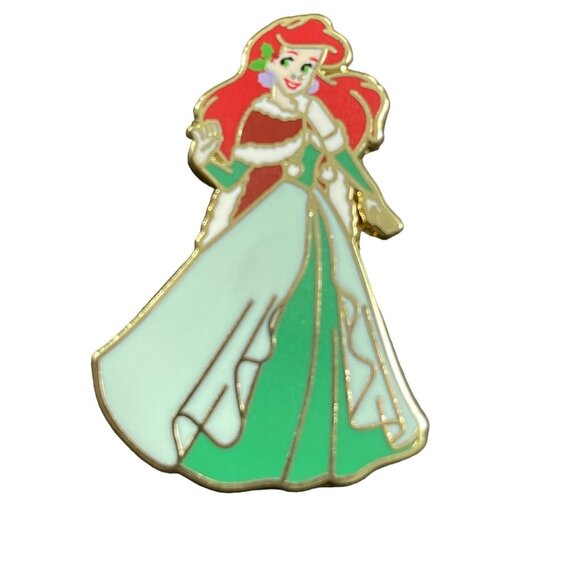 Disneyland Ariel Noel Trading Pin Christmas Princess Little Mermaid Lapel Pin - Picture 1 of 8
